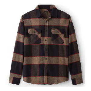 Men's Brixton Bowery Long Sleeve Flannel Medium Grey Heather