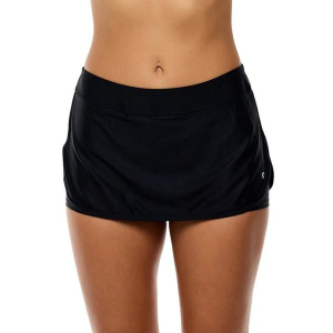Women's Next Good Karma Lotus Swim Skort Sporty Small Black