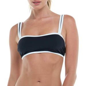 Women's Skye Halle Fragment Swim Bikini Top Contemporary Large Black