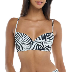 Women's Skye Molly Fragment Swim Bikini Top Contemporary Large Black