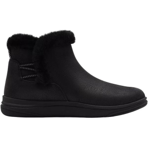 Women's Clarks Breeze Fur Boots Casual 8.5 Black Combination