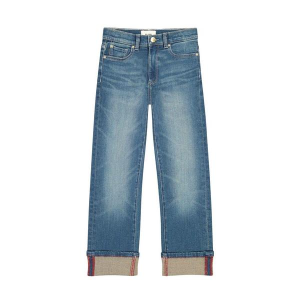 Girls' DL1961 Emie Cuff Relaxed Fit Straight Jeans Coastline 7
