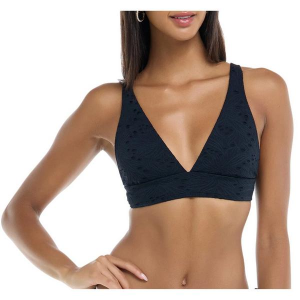 Women's Skye Isabella Lace Swim Bikini Top Contemporary Large Black