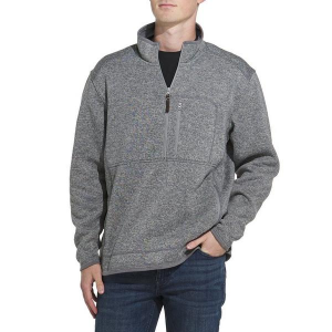 Men's Hallstatt Apparel Sweater Fleece Knit 1/2 Zip Pullover XLarge Heather Grey
