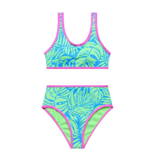 Girls' Beach Lingo Palm Beach Swim Bikini Set 8 Blue
