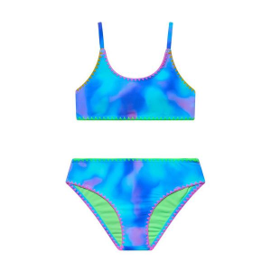 Girls' Beach Lingo Muse Hipster Whipstitch Swim Bikini Set 14 Blue