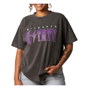 Kansas State Wildcats Fan Girl Women's Band T-Shirt Small Black
