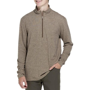 Men's Hallstatt Apparel Brushed 1/2 Zip Pullover Small Tobacco