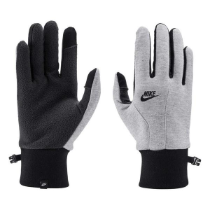Men's Nike Tech Fleece 2.0 Gloves Medium Grey Heather Black