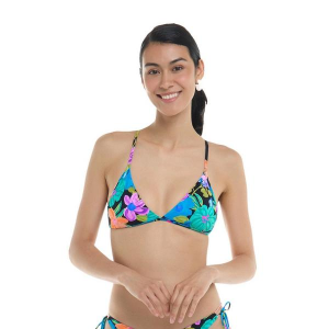 Women's Eidon Mila Holiday Swim Bikini Top Juniors Small Black Lilac