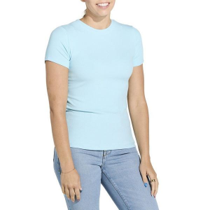 Women's Mikarose Ribbed T-Shirt Large Light Blue