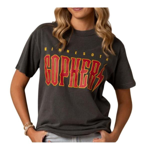 Minnesota Golden Gophers Fan Girl Women's Band T-Shirt Small Black