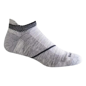 Men's Sockwell Pulse Micro Firm Compression No Show Socks L/XL Light Grey