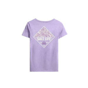 Women's Salt Life Tribal Salt Badge 30's T-Shirt Small Pale Lavender