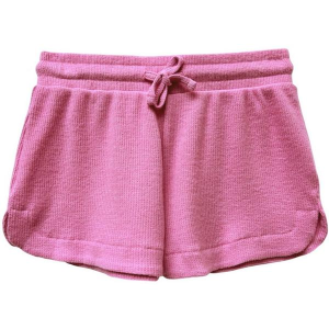 Girls' Suzette Soft Waffle Shorts Small Bubble Gum