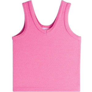 Girls' Suzette Soft Waffle V-Neck Tank Top Small Bubble Gum