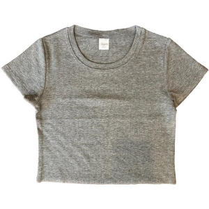 Girls' Suzette Ribbed Boxy Shirt Large Grey Heather
