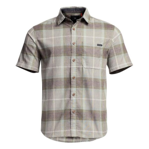 Men's Sitka Ambarry Button Up Shirt  Olive Green Plaid