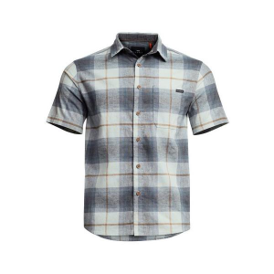 Men's Sitka Ambarry Button Up Shirt Small Blue Haze Plaid