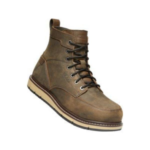 Men's KEEN San Jose 6" Aluminum Toe Waterproof Work Boots Outdoor 13 Cascade Brown/Black
