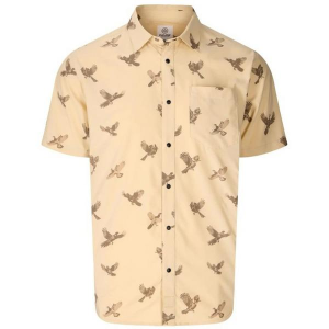 Men's Flylow Anderson Button Up Shirt Medium Dune Flock