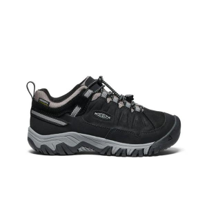 Kids' KEEN Targhee IV Low Hiking Shoes Big 7 Regular Black/Steel Grey