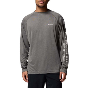 Men's Columbia Terminal Tackle Long Sleeve T-Shirt Large Carcoal Heather/Cool Grey