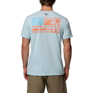 Men's Columbia PFG Fish Flag II T-Shirt 2XLarge Marine Light Heather