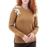 Women's Aventura Pullover Sweater Lindley Embroidered XLarge Tobacco Brown