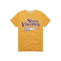 Minnesota Vikings HOMAGE Skol T-Shirt Large Gold
