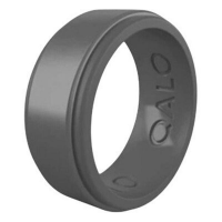 Men's Qalo Polished Step Edge Silicone Ring