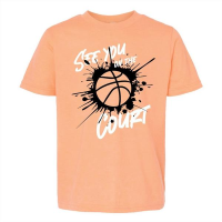 Girls' Park Bench Apparel See You On The Court T-Shirt Large Orange