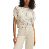 Women's Z Supply Ballast Crochet Shirt XSmall White