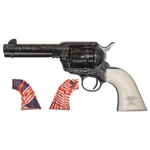 EMF GWII Freedom Revolver 45 Colt with 4.75 inch Barrel, Custom Engraving and USA Flag Grips