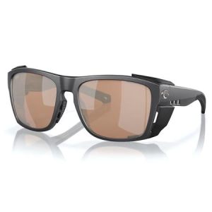 Costa Del Mar King Tide 6 Sunglasses with Black Pearl Frame and Copper Silver Mirror Polarized Glass Lenses