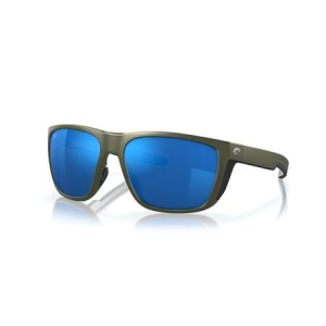 Costa Del Mar Ferg Sunglasses with Moss Metallic Frame and Blue Mirror Lenses