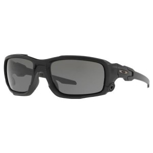 Oakley Ballistic Shocktube Sunglasses with Matte Black Frame and Grey Lenses