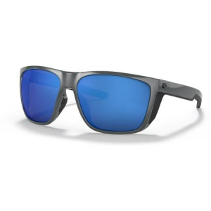 Costa Del Mar Ferg XL with Shiny Gray Frame and Blue Mirror Lenses