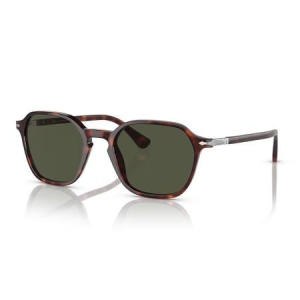 Persol PO3256S Sunglasses with Havana Frames and Green Lenses