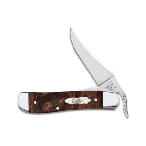 Wrcase Brown Maple Burl Wood Russlock Knife