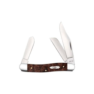 Wrcase Brown Maple Burl Wood Stockman Knife