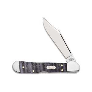 Wrcase Smooth Purple Curly Maple Mini CopperLock Pocket Knife