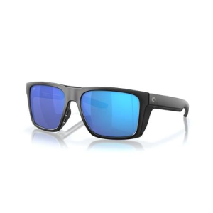 Costa Del Mar Lido Sunglasses with Matte Black Frame and Blue Mirror 580G Lenses