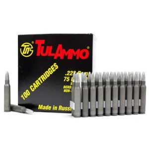 Tula Ammo 223 Rem 75 gr HP Steel Cased 100/Box