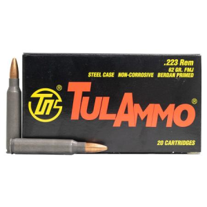 Tula Ammo 223 Rem 62 gr FMJ Steel Case 20/Box