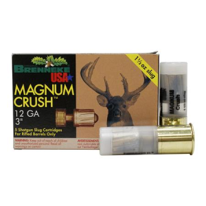 Brenneke 12 Gauge 3 in 1.5 oz Slug Magnum Crush 5/Box