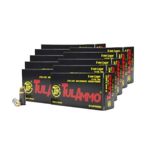 Tula Ammo 9mm Luger 115 gr FMJ Steel Case 50/Box