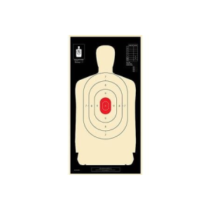 Nationaltgt Non-NRA Pistol Practice Silhouette Reverse Red Center 100/PK