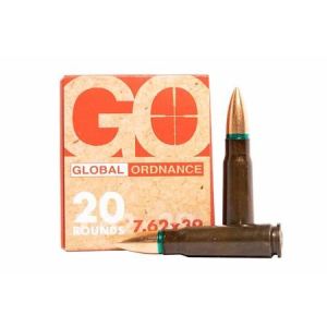 Global Ordnance 7.62x39mm 122 Gr FMJ Steel Case 20/Box
