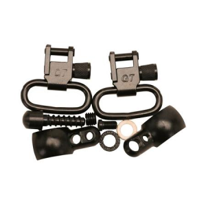 Grovtec Swivel Set .63-.675 Inch Tube, 1 Inch Loop Black Steel Rifle